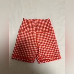 aerie offline gingham biker shorts
